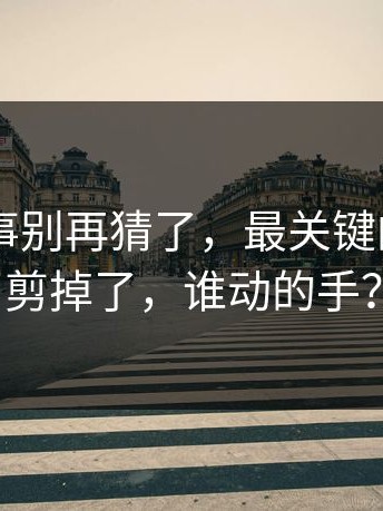 17c0这事别再猜了，最关键的一段被剪掉了，谁动的手？
