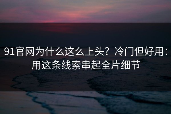 91官网为什么这么上头？冷门但好用：用这条线索串起全片细节