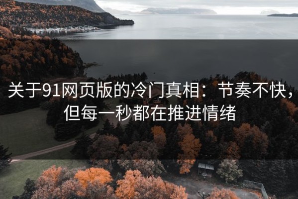 关于91网页版的冷门真相：节奏不快，但每一秒都在推进情绪