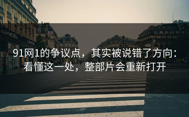 91网1的争议点，其实被说错了方向：看懂这一处，整部片会重新打开